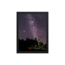 Load image into Gallery viewer, Cottaging under the stars Framed poster